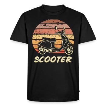 Scooter Motorroller Mofa Rouleau de cyclomoteur - T-shirt Premium bio Homme - noir - Devant - Nico (187cm)