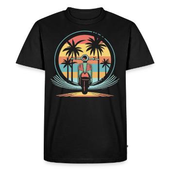 Scooter Motorroller Mofa Rouleau de cyclomoteur - T-shirt Premium bio Homme - noir - Devant - Nico (187cm)