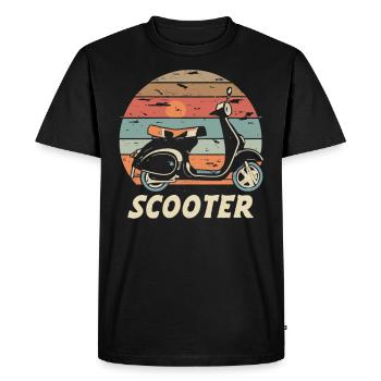 Scooter Motorroller Mofa Rouleau de cyclomoteur - T-shirt Premium bio Homme - noir - Devant - Nico (187cm)