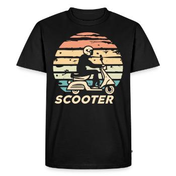 Scooter Motorroller Mofa Rouleau de cyclomoteur - T-shirt Premium bio Homme - noir - Devant - Nico (187cm)