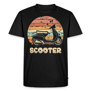 Scooter Motorroller Mofa Rouleau de cyclomoteur - T-shirt Premium bio Homme - noir - Devant - Nico (187cm)