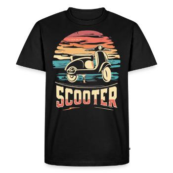 Scooter Motorroller Mofa Rouleau de cyclomoteur - T-shirt Premium bio Homme - noir - Devant - Nico (187cm)