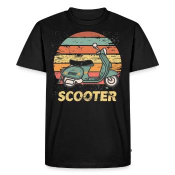 Scooter Motorroller Mofa Rouleau de cyclomoteur - T-shirt Premium bio Homme - noir - Devant - Nico (187cm)