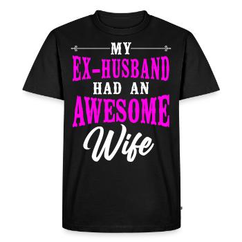 Happy Divorce Party My Ex Husband - Men's Premium Organic T-Shirt - black - Front - Nico (187cm)