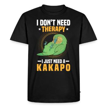 Juste besoin de perroquet kakapo incapable de voler - T-shirt Premium bio Homme - noir - Devant - Nico (187cm)