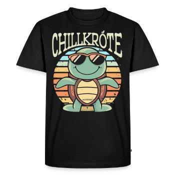 Relaxed Turtle Chill Toad - Men's Premium Organic T-Shirt - black - Front - Nico (187cm)