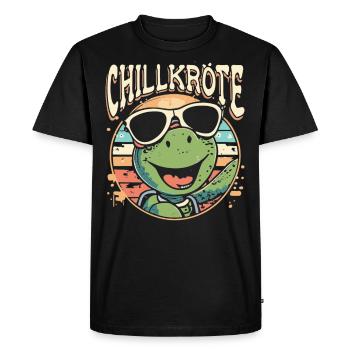 Relaxed Turtle Chill Toad - Men's Premium Organic T-Shirt - black - Front - Nico (187cm)