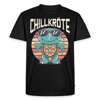 Relaxed turtles Chill toad - Men's Premium Organic T-Shirt - black - Front - Nico (187cm)