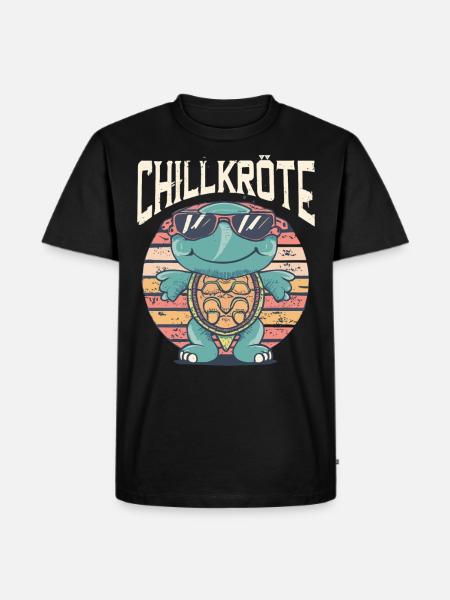 Relaxed turtles Chill toad - Men's Premium Organic T-Shirt - black