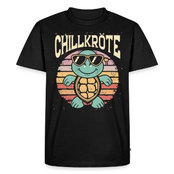 Relaxed turtles Chill toad - Men's Premium Organic T-Shirt - black - Front - Nico (187cm)