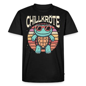 Relaxed turtles Chill toad - Men's Premium Organic T-Shirt - black - Front - Nico (187cm)