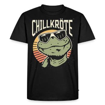 Relaxed turtles Chill toad - Men's Premium Organic T-Shirt - black - Front - Nico (187cm)