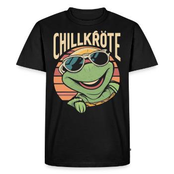 Relaxed turtles Chill toad - Men's Premium Organic T-Shirt - black - Front - Nico (187cm)
