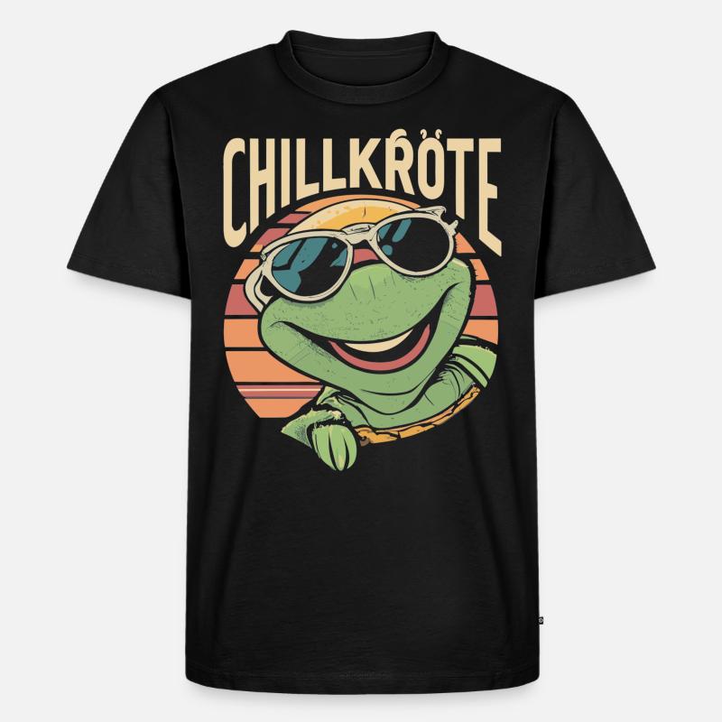 Relaxte Schildkröten Chillkröte - Männer Premium Bio T-Shirt - Schwarz