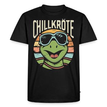 Relaxed Turtle Chill Toad - Men's Premium Organic T-Shirt - black - Front - Nico (187cm)