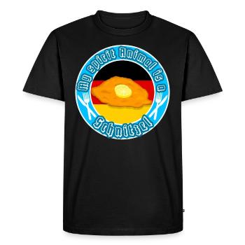 Mon âme animal est un schnitzel drôle de dicton - T-shirt Premium bio Homme - noir - Devant - Nico (187cm)