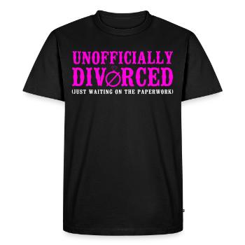 Happy Divorce Party Unofficially - Men's Premium Organic T-Shirt - black - Front - Nico (187cm)