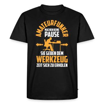 Amateur radio operator does not take a break Amateur radio operator - Men's Premium Organic T-Shirt - black - Front - Nico (187cm)