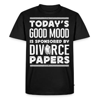 Happy Divorce Party Today's Good - Men's Premium Organic T-Shirt - black - Front - Nico (187cm)