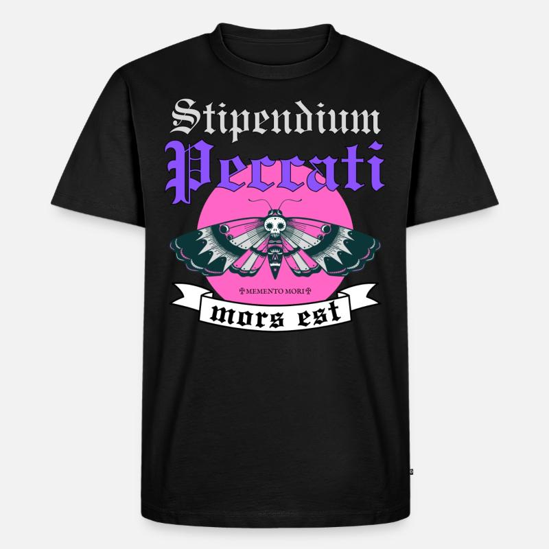 Gothic Schmetterling Shirt - Männer Premium Bio T-Shirt - Schwarz