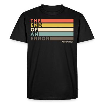 Happy Divorce Party Retro The End - Men's Premium Organic T-Shirt - black - Front - Nico (187cm)