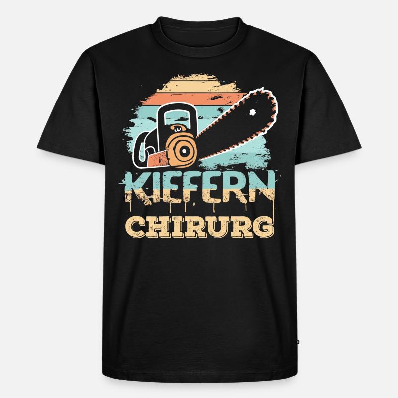 Kiefernchirurg - Männer Premium Bio T-Shirt - Schwarz