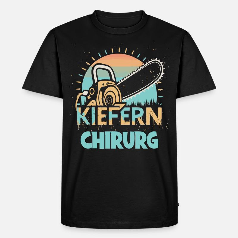 Kiefernchirurg - Männer Premium Bio T-Shirt - Schwarz
