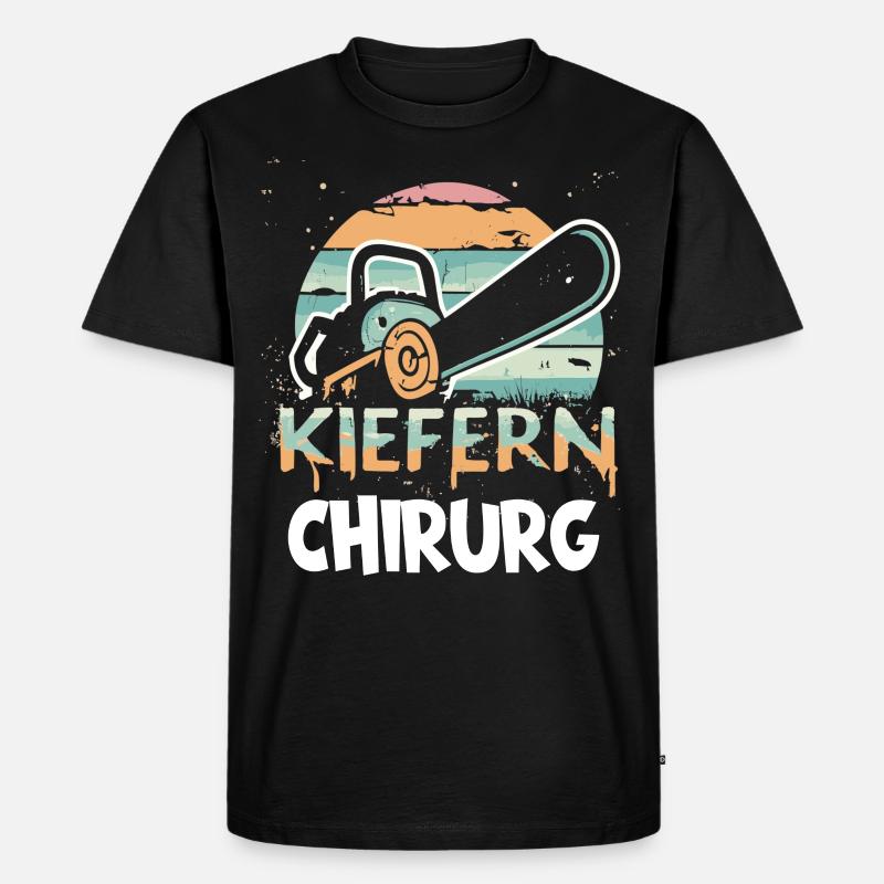 Kiefernchirurg - Männer Premium Bio T-Shirt - Schwarz