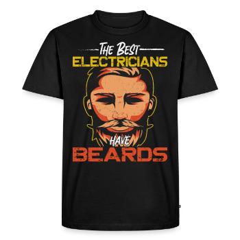 Beard Lover Bearded Man - Men's Premium Organic T-Shirt - black - Front - Nico (187cm)