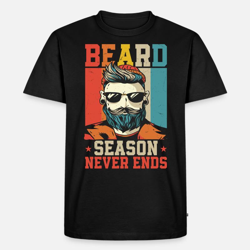 Beard Lover Bearded Man Beard - Männer Premium Bio T-Shirt - Schwarz