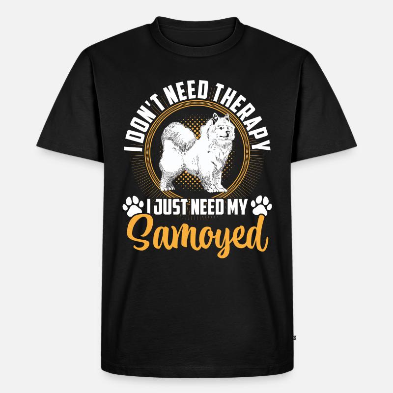 Brauche nur Samojede Samojedenspitz - Männer Premium Bio T-Shirt - Schwarz