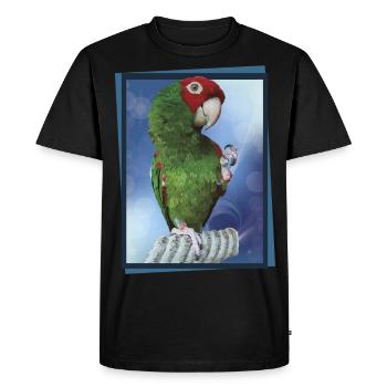 Red-headed parrot - Men's Premium Organic T-Shirt - black - Front - Nico (187cm)