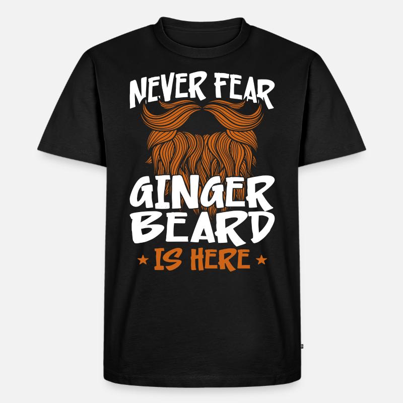 Beard Lover Bearded Man Ginger - Männer Premium Bio T-Shirt - Schwarz