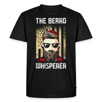 Beard Lover Bearded Man The Beard - Men's Premium Organic T-Shirt - black - Front - Nico (187cm)