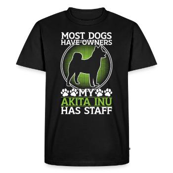 Akita Inu a du personnel japonais Akita Inu - T-shirt Premium bio Homme - noir - Devant - Nico (187cm)