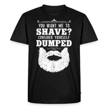 Amant de barbe Homme barbu que vous voulez - T-shirt Premium bio Homme - noir - Devant - Nico (187cm)