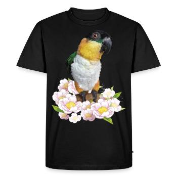 Le caïque à tête noire - T-shirt Premium bio Homme - noir - Devant - Nico (187cm)