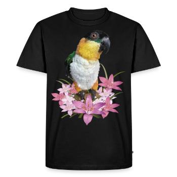 Le caïque à tête noire - T-shirt Premium bio Homme - noir - Devant - Nico (187cm)