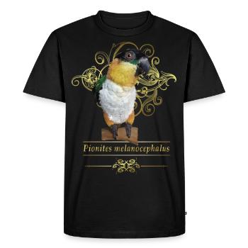 Le caïque à tête noire - T-shirt Premium bio Homme - noir - Devant - Nico (187cm)