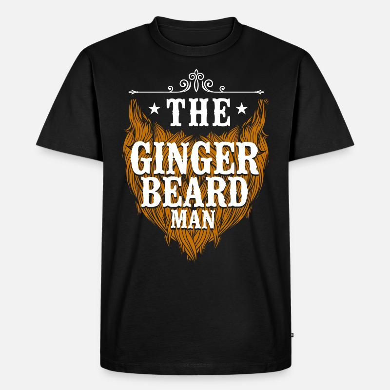 Beard Lover Bearded Man Ginger - Männer Premium Bio T-Shirt - Schwarz