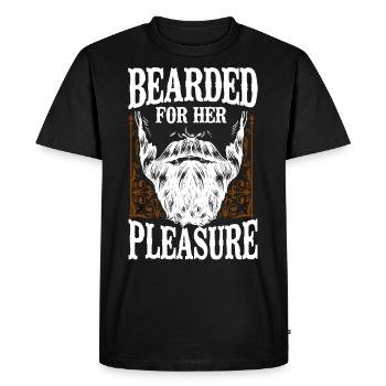 Beard Lover Bearded Man Bearded - Men's Premium Organic T-Shirt - black - Front - Nico (187cm)