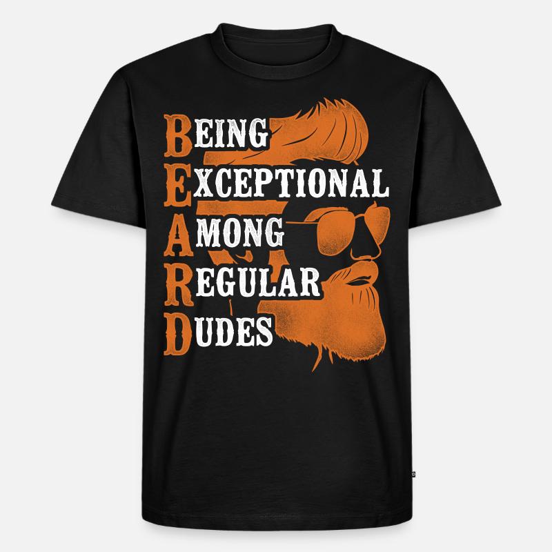 Beard Lover Bearded Man Ginger - Männer Premium Bio T-Shirt - Schwarz