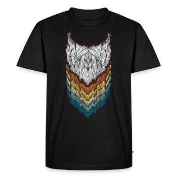 Beard Lover Bearded Man Retro - Men's Premium Organic T-Shirt - black - Front - Nico (187cm)