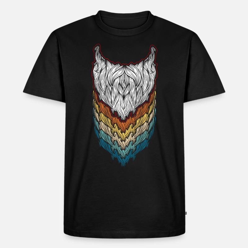Beard Lover Bearded Man Retro - Männer Premium Bio T-Shirt - Schwarz