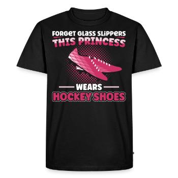 Hockey sur gazon Oubliez les pantoufles de verre - T-shirt Premium bio Homme - noir - Devant - Nico (187cm)
