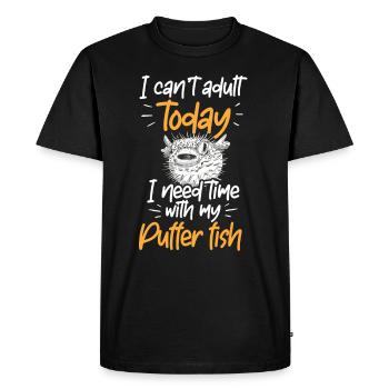 Besoin de temps avec Puffer Fish Aquaristics - T-shirt Premium bio Homme - noir - Devant - Nico (187cm)