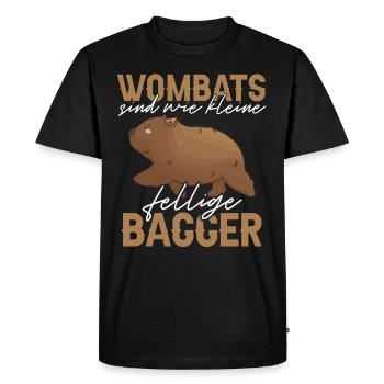 Wombat are furry excavator marsupial - Men's Premium Organic T-Shirt - black - Front - Nico (187cm)