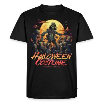 Cool Zombie Hunter: Costume d’Halloween pour femmes - T-shirt Premium bio Homme - noir - Devant - Nico (187cm)