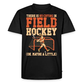 Hockey sur gazon Il n’y a pas de pleurs - T-shirt Premium bio Homme - noir - Devant - Nico (187cm)