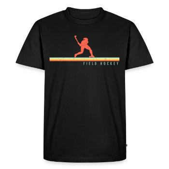 Field Hockey Retro Vintage Field - T-shirt Premium bio Homme - noir - Devant - Nico (187cm)